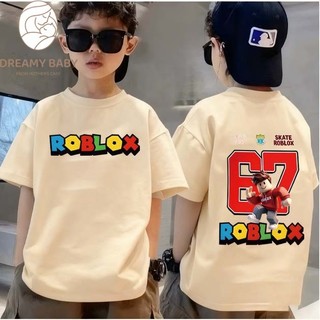 COD✅ (Hồ Chí Minh)DREAMY BABY Roblox Áo phông trẻ em | 67 Tay ngắn phong cách đường phố, áo cotton mùa hè cho bé trai