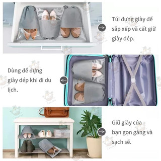 Túi đựng giày du lịch dây rút chống thấm nước, bảo quản sạch sẽ