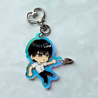 Adorable TSHD Blue Anime Keychain Charms - Hikaru & Yoshiki Pair Design | Magnetic Acrylic for Friends or Couples