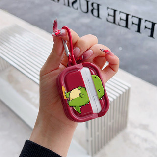Ốp lưng chống rơi khủng long nhỏ dễ thương cho AirPods 2 3 4 S PRO PRO PRO2 PRO3 Vỏ nhựa TPU mềm JTEJ