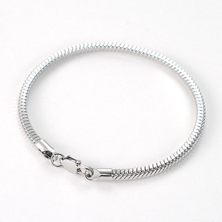 Vòng tay mạ bạc kiểu xương rắn Nhật Bản - Hàn Quốc, size 26.1cm đến 27cm
