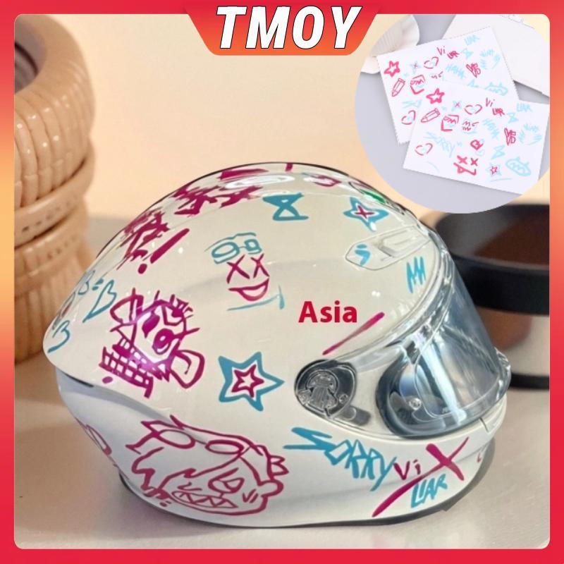 TMOY 2 Chiếc Arcane Jinx Stiers Anime Cửa Sổ Ô Tô Laptop Stier Hoạt Hình Mũ Bảo Hiểm Decal Trang Trí Chống Thấm Nước Stier TMOY