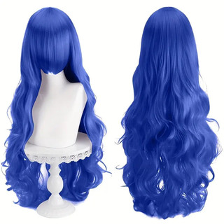 Tóc giả cosplay phong cách Âu-Mỹ dành cho nam, mái tóc dài và sóng lớn