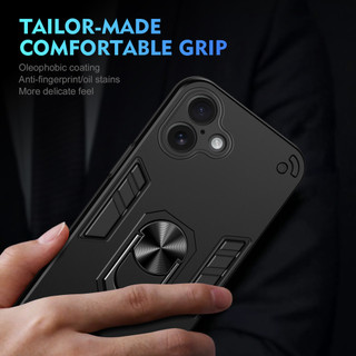 Dành Cho iphone 16 Plus / 15 Plus / 14 Plus Ốp điện thoại Chiến Binh Thiết Kế Lưng Cứng Có Giá Đỡ Nhẫn Chống Sốc Mềm TPU Nâng Cạnh Vỏ Mỏng