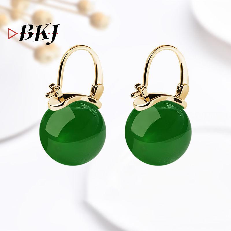 Bông Tai Hạt Ngọc Bích Cổ Xưa, Thời Trang Nhẹ Nhàng - Phụ Kiện Trang Sức Dành Cho Nữ
