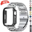 Dây đeo bằng thép không gỉ kim loại + Vỏ kính cho Apple Watch Series11 / 10 46mm 42mm Ultra3 / 2 / 1 49mm 40mm 44mm 45mm 41mm 9 8 7 SE 6 5 4