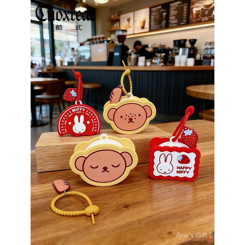 [Aria G-1] Ví đựng tiền xu Miffy được ủy quyền chính hãng Boris Tai nghe Bluetooth Lưu trữ hoạt hình Mặt dây chuyền Mini Sandwich