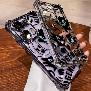Ốp Lưng Cho Xiaomi POCO X7 Pro F8 Ultra F7 X6 F5 X5 X3 NFC F4 M7 M4 Mi 15Ultra 15 14 Pro 14T Pokemon Gengar Mạ Chống Sốc Mềm Trong Suốt