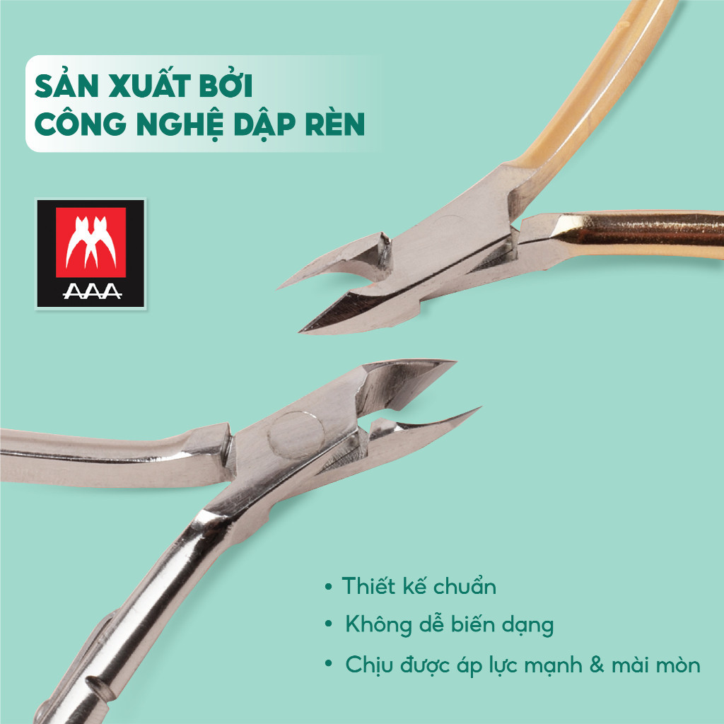 【COD】Kềm chuyên dụng trong ngành nail, được chế tác từ hợp kim mạ vàng, cho đường cắt sắc nét và tuổi thọ sử dụng lâu dà