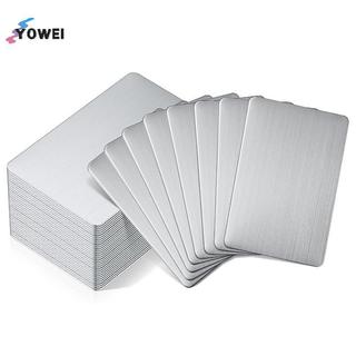 YOWEI Thẻ kinh doanh văn phòng bằng thép không gỉ khắc laser, dùng cho DIY