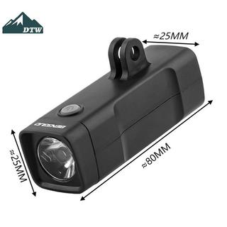 Đèn pha DTW USB sạc lại được, chống nước, độ sáng cao dành cho xe đạp leo núi và đường phố
