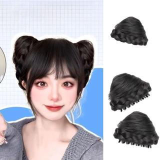 Túi tóc giả tai mèo NCE, kẹp nâu tổng hợp lông tơ tự nhiên, phụ kiện tóc thời trang màu đen
