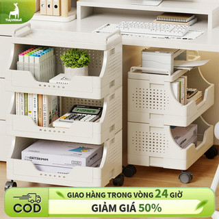 Giá Kệ Đựng Sách Tủ kệ đựng tài liệu văn phòng di động Lắp ráp đơn giản, thiết kế có bánh xe tiện lợi