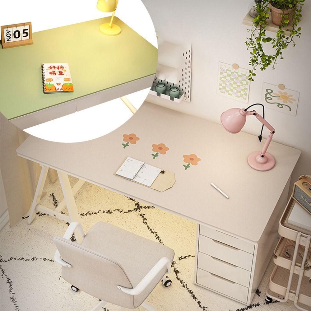 PWSSEND Thảm Để Bàn Học Sinh - Thảm Da Bảo Vệ Mắt, Trải Bàn Cà Phê, Chống Trượt, Màu Trơn