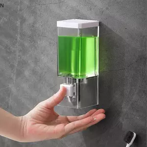 NS Chống Đấm Hướng Dẫn Sử Dụng Báo Chí Xà Phòng Hộp Treo Tường Traceless Dán Khử Trùng Chai Phòng Tắm Xà Phòng Trong Suốt Hộp Đựng NS