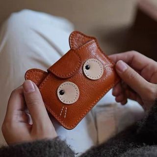 Kitty Rau Da Nhân Tạo Rám Da Ví Nhỏ Hoạt Hình Ngoại Vi Nhỏ Mỏng Thẻ Ngân Hàng Thay Đổi Túi Bảo Quản