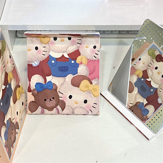MEOWU Gương Kính Trang Điểm Xếp Gọn 15x21cm  Để Bàn Hình Loppy Cappy Kitty Pochaco