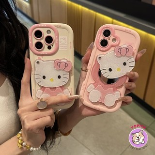 Cute Cat Mirror Phone case for IPhone17 16 15 14 13 12 11 X Xs Xr 7 8 Plus Pro Max Anti Drop Soft Back Cove JKP