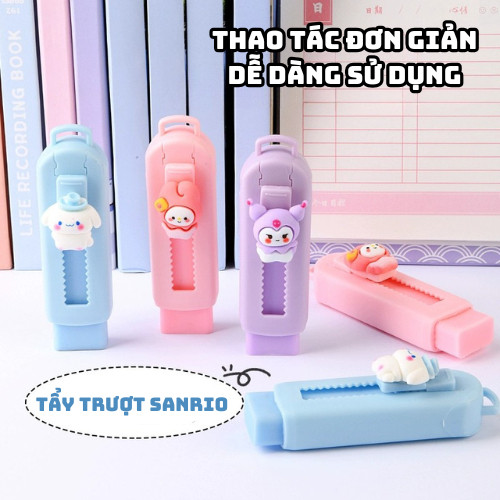 Bút chì an toàn hình hoạt hình đáng yêu, có thể kéo và đẩy, phù hợp cho học sinh sử dụng