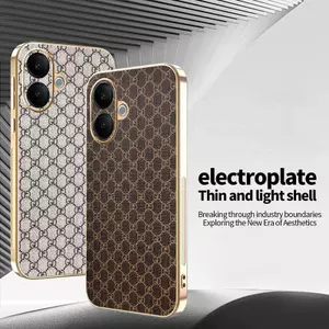 Ốp Lưng Cho Vivo V60 Lite Sang Trọng Cổ Điển Da Thời Trang Mạ Điện Cạnh Chống Rơi Vỏ Bảo Vệ Điện Thoại