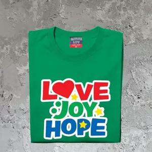 Thiết Kế Mới cotton Unisex Kapamilya Hy Vọng Tình Yêu Áo Thun Giáng Sinh