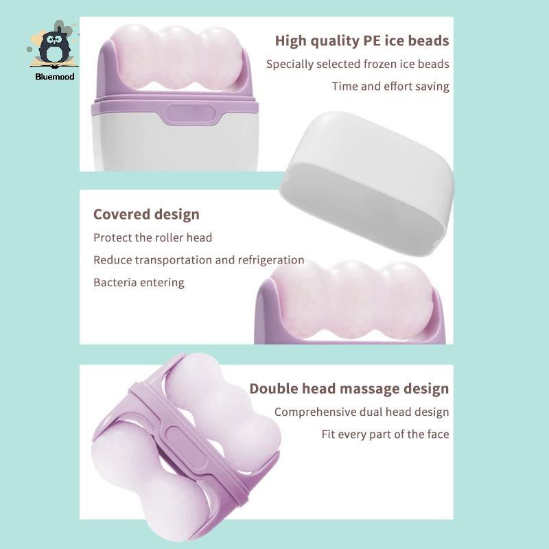 [Bluemood] Double Head Ice Roller Face Puffiness Relief Cold Therapy Skin Care Tool Mới