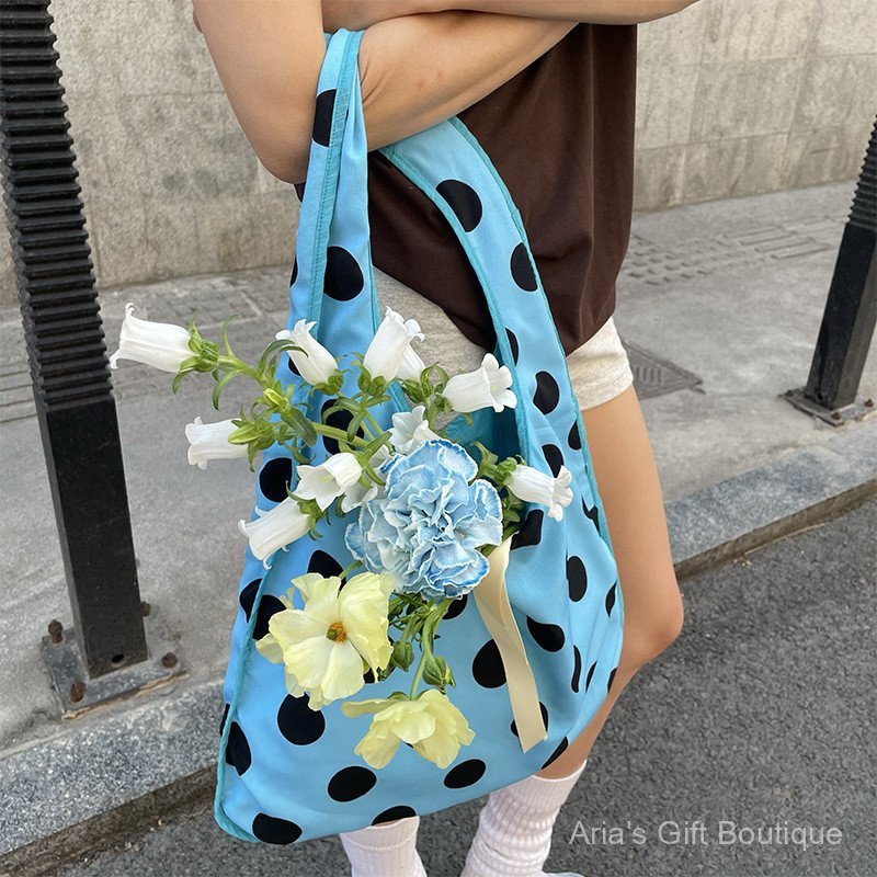 [Aria-G1] BornToChaos Original Arc Polka Dot Túi đeo vai Tích cực Phương pháp đa lưng Tote Dung tích lớn nách