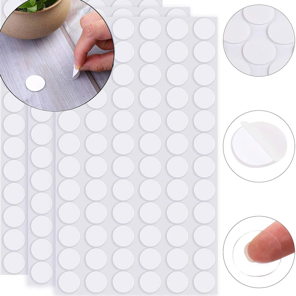 50 / 100 Chiếc Trong Suốt Tròn Hai Mặt Băng Dính Chấm Chống Thấm Nước Traceless Acrylic Keo Dán Trẻ Em Đồ Chơi DIY
