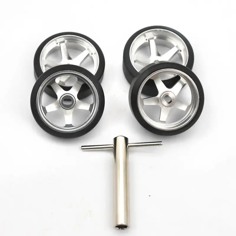 Lốp xe trôi bằng nhựa cứng 2,5 / 5,5 độ Vành bánh xe kim loại cho Wltoys 284131 Phụ tùng nâng cấp xe RC K969 K989 Kyosho Mini-Z 1 / 28