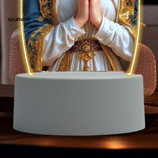 Linh hồn| Đèn cầu nguyện tôn giáo Lady Guadalupe Lamp Guadalupe Virgin Usb Đèn cầu nguyện Đèn ngủ Led ấm áp Trang trí công giáo cho gia đình Altar Phòng ngủ Quà tặng văn phòng Phát sáng mềm tâm linh