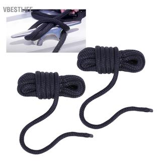 VBESTLIFE Luqeeg 2 Dây Bến Thuyền 0.37In X 15Ft Dây Nylon bện đôi Đa chức năng Cấp độ bền cao Neo đậu cho Thuyền buồm nhỏ Cầu nổi Tàu cao tốc (Màu đen)
