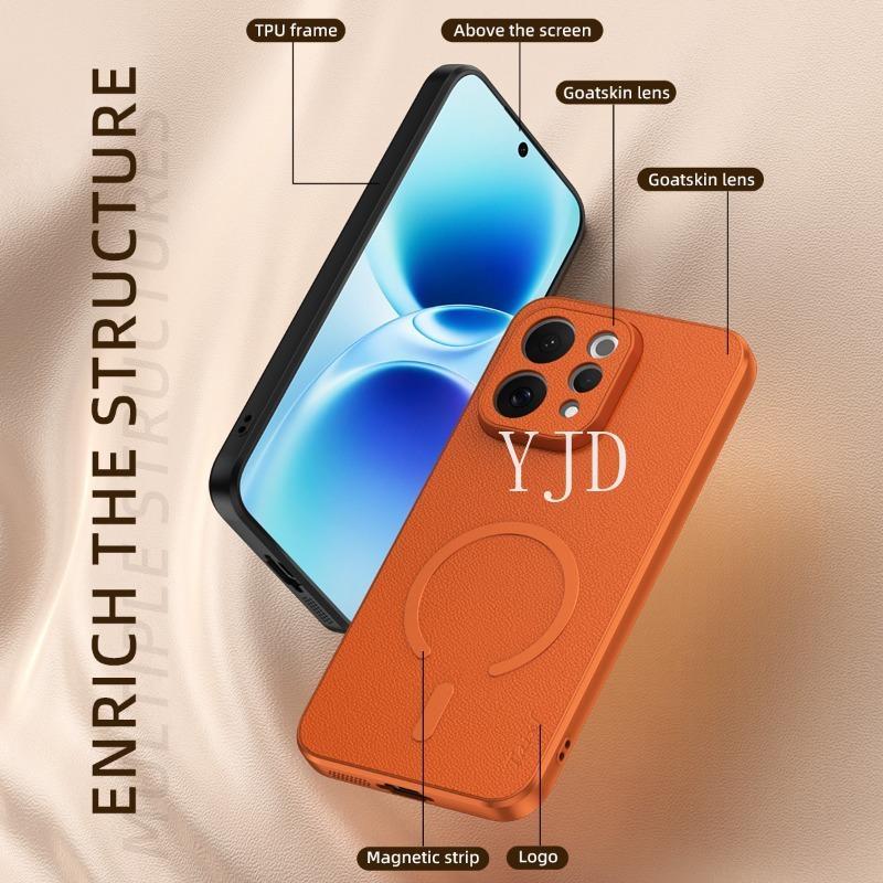Ốp Lưng Cho Vivo V70 Elite Da Dê Cao Cấp TPU Khung Mềm Chống Rơi Vỏ Điện Thoại
