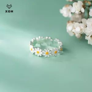 Nhẫn Hoa Cúc Vintage Dễ Thương Cho Nữ, Điều Chỉnh Size, Phù Hợp Làm Nhẫn Cưới và Trang Sức Hàng Ngày [Mina]