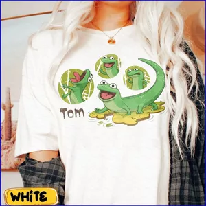 Áo thun hoạt hình Tom the Thằn Lằn - Vương quốc động vật, phù hợp làm quà tặng cho bé