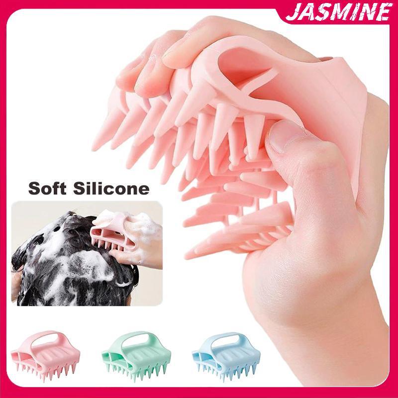 JASMINE Máy Mát Xa Da Đầu Bàn Chải Dầu Gội Rửa Tóc Da Đầu Silicon Mềm Máy Mát Xa Da Đầu Hairb Để Loại Bỏ Gàu Dầu Gội Bàn Chải JASMINE