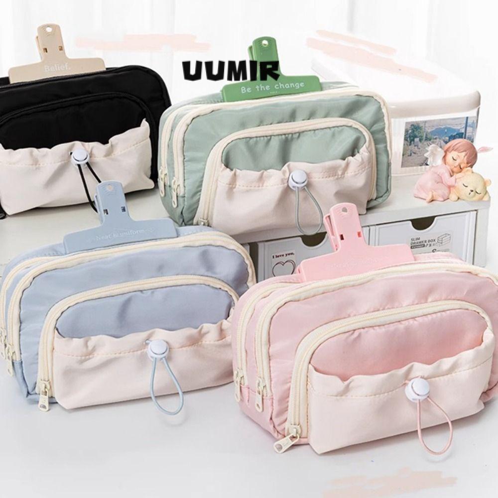 UUMIR Túi Đựng Bút Dây Rút Năm Ngăn Sức Chứa Lớn Đa Năng