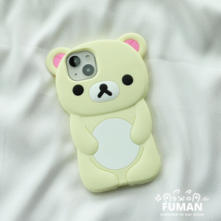 Dành Cho iPhone 17 16 15 14 Plus 13 12 11 Pro Max SE3 SE2 SE1 8 7 6S 5 5S 4 4S 2022 2020 2016 + Ốp Điện Thoại Rilakkuma Dễ Thương Vỏ Cặp Đôi Hoạt Hình Dễ Dàng Gấu Mềm Silicon Chống Rơi Vỏ