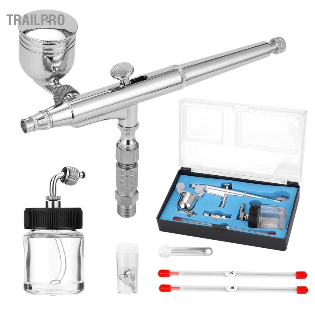 TrailPro Chuyên Nghiệp Bộ Bình Bơm Phun Làm Mô Hình Tranh Nghệ Thuật Với ​​G1/8 Adapter Cờ Lê 2 Chất Lỏng Ly 2 Kim Vòi Phun