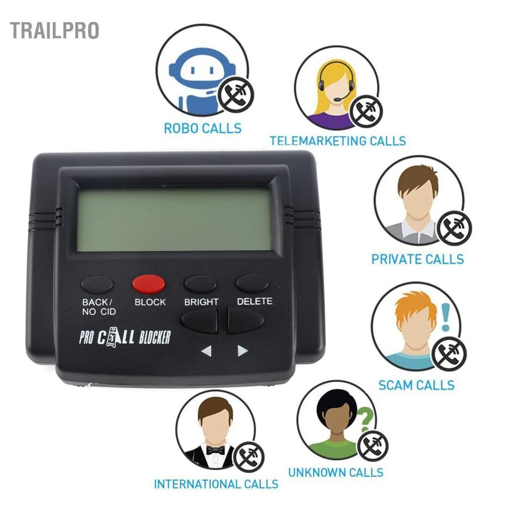 TrailPro Trình chặn cuộc gọi cho điện thoại cố định Hộp ID người gọi 4000 chặn thiết bị một chạm chặn tự động các cuộc gọi không mong muốn và phiền toái