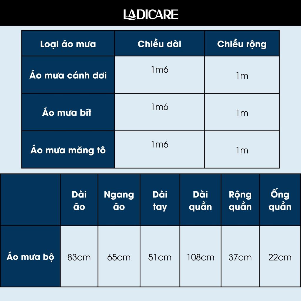 [Loại tốt] Áo mưa bít LADICARE kiểu kín toàn thân vải da cá chống thấm cao cấp phù hợp cho cả nam nữ đi xe máy