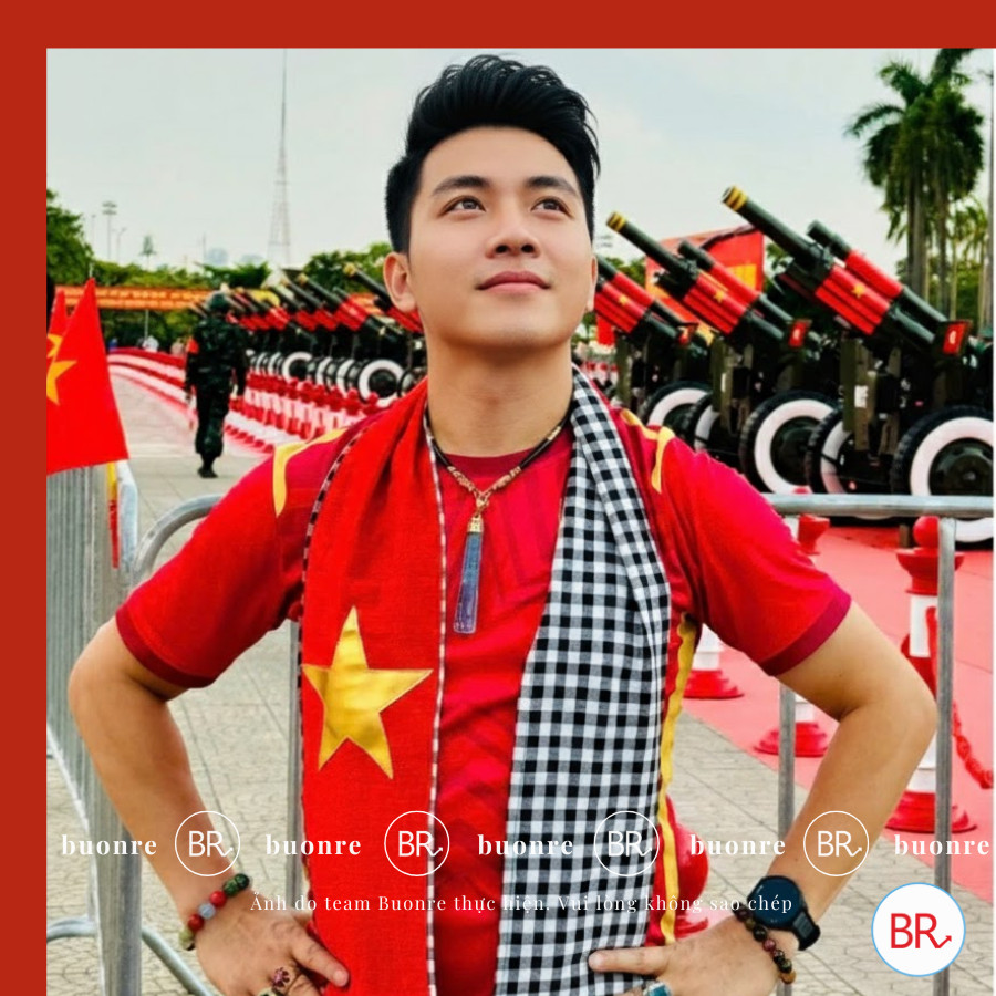 Khăn rằn cờ đỏ sao vàng vải đũi mềm mại, khăn rằn Nam Bộ phụ kiện 30/4, 2/9, cổ vũ, sự kiện, khăn yêu nước ANGIHOME