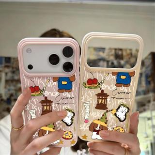 Đảng Cub Vintage Set cho 16 trường hợp iPhone 17Air Bánh mì trường hợp 14 13 11Pro