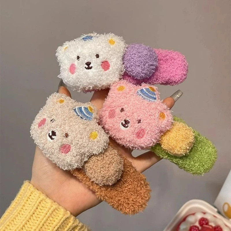 Kẹp Tóc Gấu bông pudding HINAKY kẹp tóc mỏ vịt dễ thương kẹp tóc lớn 2025