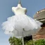 WEETW Gothic Petticoat, Lưới Mềm Co Giãn Eo Crinoline Underskirt, Nửa Trượt Thiết Kế Không Xương Màu Trắng 30 / 35 / 40 / 45cm Tutu Váy Phồng Đảng Khiêu Vũ