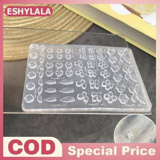 [Bea-t] Khuôn khắc móng tay silicon 3D, tấm dập hình bướm, mẫu hoa, mỏng, dùng lại được