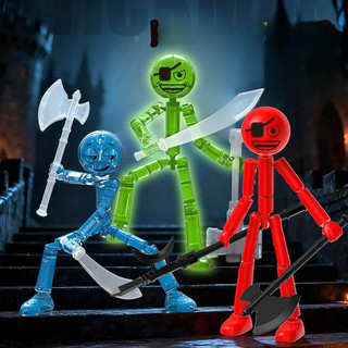 Joint People Runaway Stickman Lắp ráp di chuyển nhiều loại khối xây dựng sáng tạo Người bán buôn búp bê