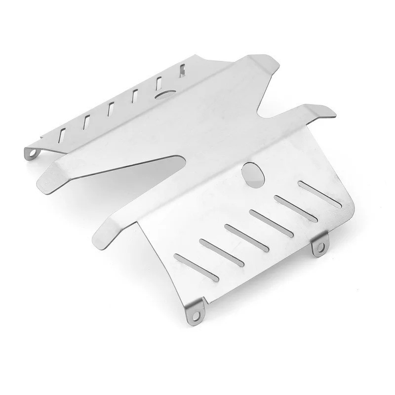 Kim Loại Thép Không Gỉ Khung Xe Giáp Bảo Vệ Bảo Vệ Tấm Trượt Cho Tamiya CC-02 CC02 1 / 10 RC Xe Nâng Cấp Phần