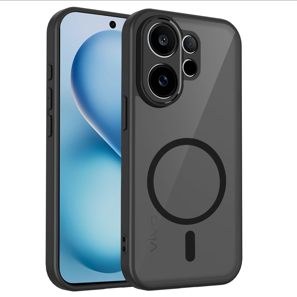 Ốp lưng Vivo V60 5G Vỏ thu hút từ tính màu đen mờ cho ốp điện thoại Vivo V60 5G