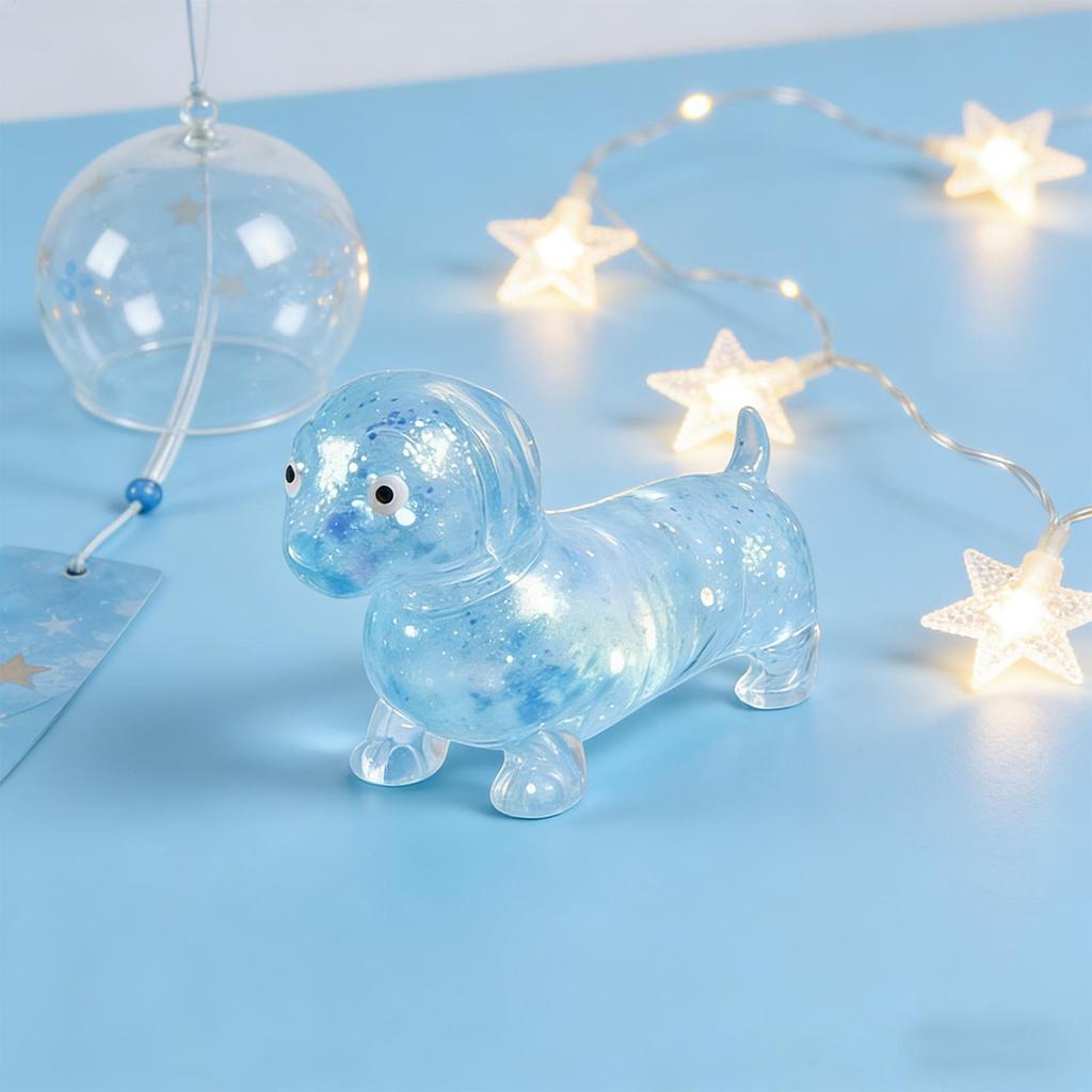 Đồ chơi dachshund mềm mại, âu yếm, lấp lánh, dễ thương, phù hợp để bóp