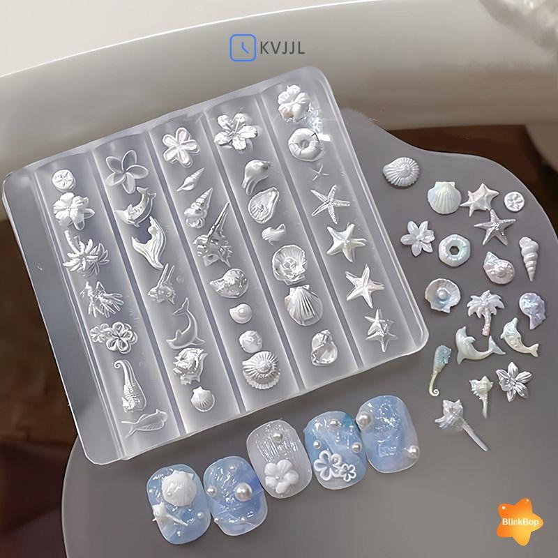 [KvJJL-t] 1 Chiếc Hoa Lily Hoa Biển Vỏ Conch San Hô Sao Biển 3D Acrylic Móng Tay Khuôn Trang Trí Móng Tay DIY Silicon Làm Móng Tay Khuôn Móng Tay Nghệ Thuật Mới